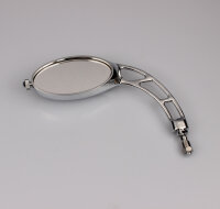 Mirror rearview mirror chopper left universal M10 thread metal chromed