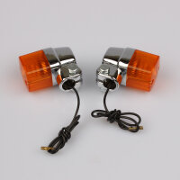 Motorcycle mini turn signal short aluminum chromed...