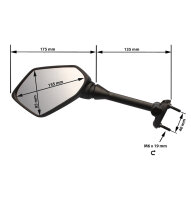 Mirror Left for Kawasaki ER-6F 650 E, F Ninja 2012-2013