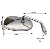 Mirror Right for Kawasaki VN 900 B / VN 900 C