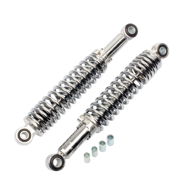 Shock absorber pair universal with chrome springs