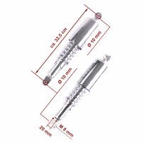 Coppia di ammortizzatori cromati per Honda CB 550 74-76