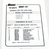 Engine gasket set complete for Kawasaki Z 550 H GP (KZ550H) 82-83