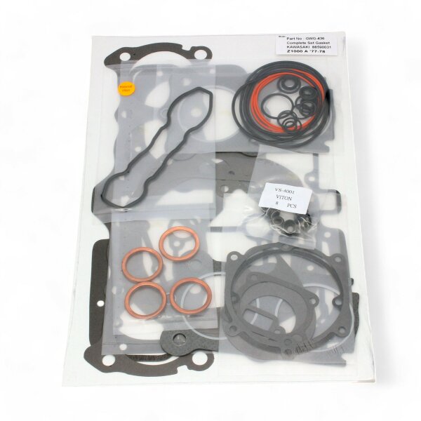 Engine gasket set complete for Kawasaki Z 1000  A 77-79 Z1R 1000 D 78-80