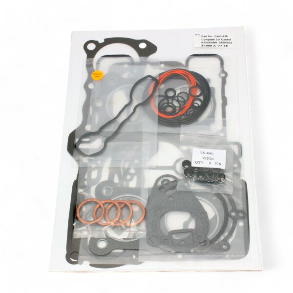 Engine gasket set complete forKawasaki Z 1000  A 77-79 Z1R 1000 D 78-80 VITON