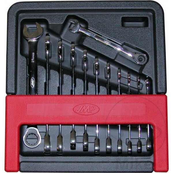 JMP ratchet ring wrench open-end wrench set 12 pieces, without changeover