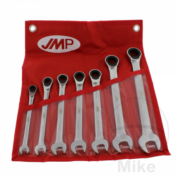 JMP ratchet ring wrench open-end wrench set 7 pieces, without changeover