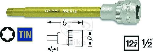 EINSATZ TORX 1/2 T45 LAENGE 100MM