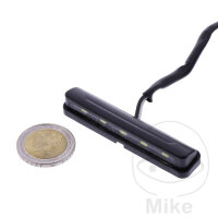 Luz de matrícula LED negra 12x69x15 mm  con montaje adhesivo