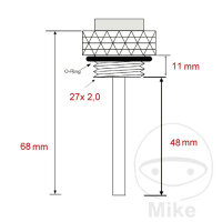 Indicador directo de la temperatura del aceite para BMW K 75 100 1100 Kawasaki KE 125