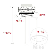 Indicatore diretto della temperatura dellolio per Honda NX 650 88-94 # XL 600 85-87