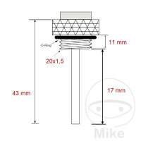 Indicador directo de la temperatura del aceite para Suzuki 550 600 650 750 800 900 1000