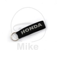 Portachiavi morbido nero con stampa Honda