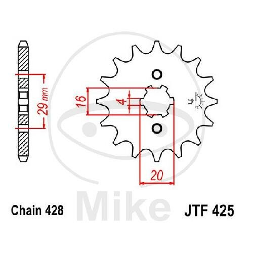 Ritzel 17 Zähne Teilung 428 für Suzuki GP 125 GT 125 RG 80 125 Gamma RM 85