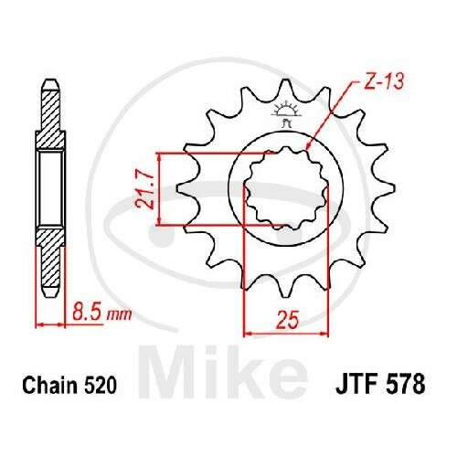 Ritzel 14 Zähne Teilung 520 für Kawasaki ZX-9R 900 ZXR 400 Yamaha YZF 600