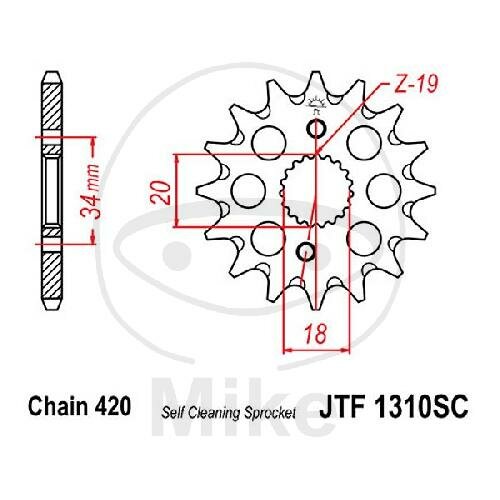 Piñón 14 Dientes División 420 para Honda CRF 150 R RB