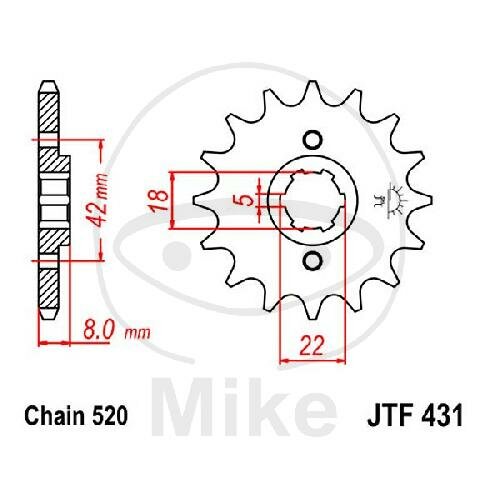 Pinion 13 Tooth Pitch 520 for Suzuki PE 250 400 RM 250 400 465