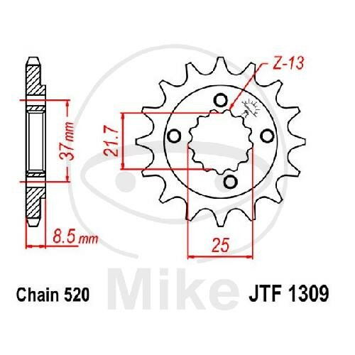 Pinion 15 Tooth Pitch 520 for Honda XR 600 R 650 L Masai Demon 460