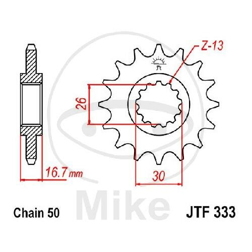 Pignone 15 Denti Divisione 530 per Honda CB 900 1000 CBF 1000 CBR 1000 RR