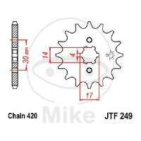 Pinion 16 Tooth Pitch 420 for Honda AFS 110 CRF 110 F...