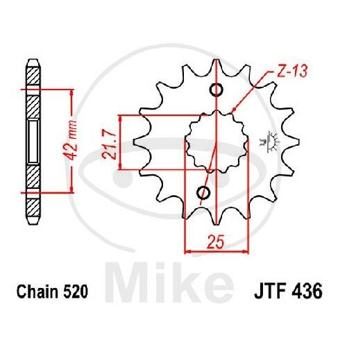 Pinion 13 Tooth Pitch 520 for Aprilia RS 250 Suzuki RG 250 Gamma RGV 250