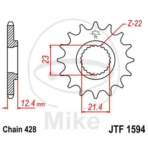 Pignon 15 Dents Division 428 pour Yamaha XG 250 Tricker XT 250 YBR 250