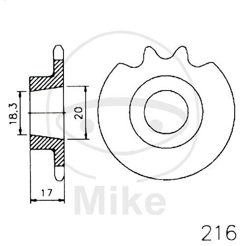 Pignon 15 Dents Division 420 pour Hercules RX-9 80 Ultra 80 XE-9 80 AC