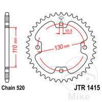 Sprocket  36 teeth pitch 520 110 / 130 for Dinli Special...