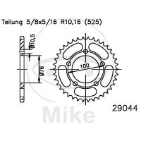 Kettenrad  43 Zähne Teilung 525 Schwarz 076 / 100 für Benelli TNT 1130 Sport Titanium