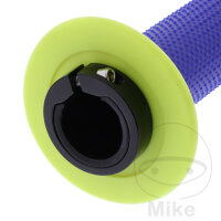 Grip Rubber Set PROGRIP 708 Cross/MX fluorescent blue yellow 22/25 mm 125 mm
