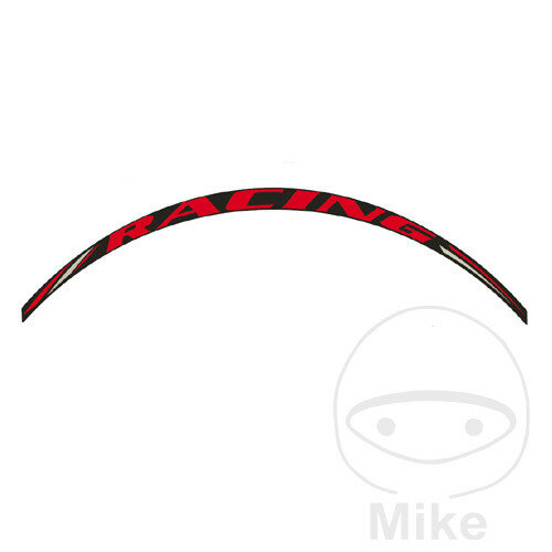 Set di adesivi per cerchi Racing rosso riflettente larghezza 15 mm