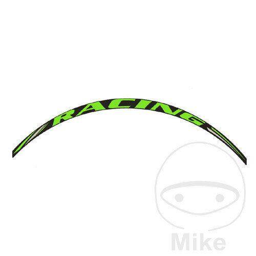 Set di adesivi per cerchi Racing verde fluorescente larghezza 15 mm