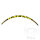 Jeu dautocollants bord de jante Racing jaune fluorescent largeur 15 mm