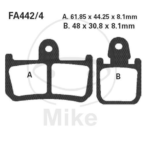 EBC Plaquettes de frein GPFAX Formula Sintered Race GPFAX442/4HH