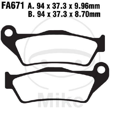 Pastiglie freno EBC standard FA671