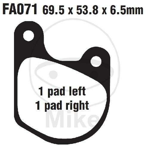 EBC Standard Semi Sintered Metal Brake Pads (V Series) FA071V