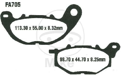 Set di pastiglie freno EBC Scooter organiche SFA705