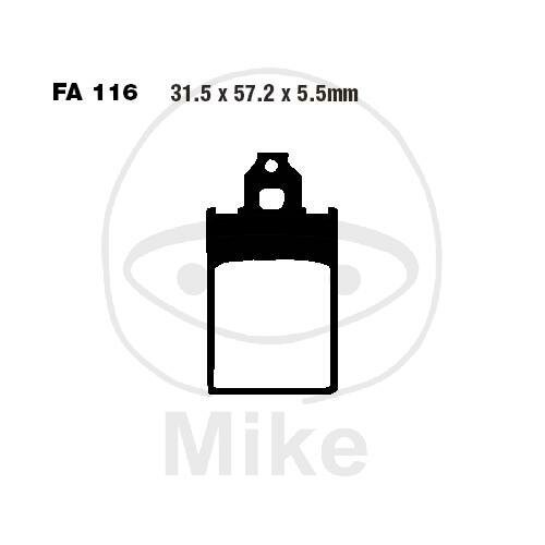 EBC Scooter brake pad set organic SFA116