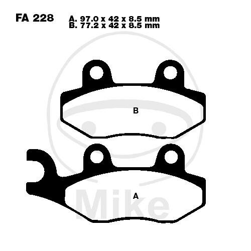 Set di pastiglie freno EBC Sinter HH FA228HH