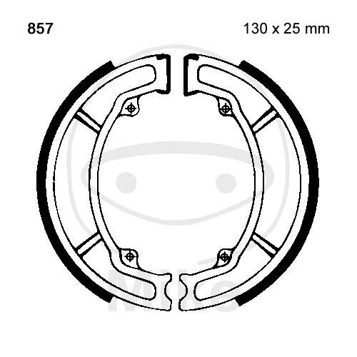 Bremsbacken ohne Feder für Peugeot Elyseo 125 DT 98-00 125 DT Advantage 04