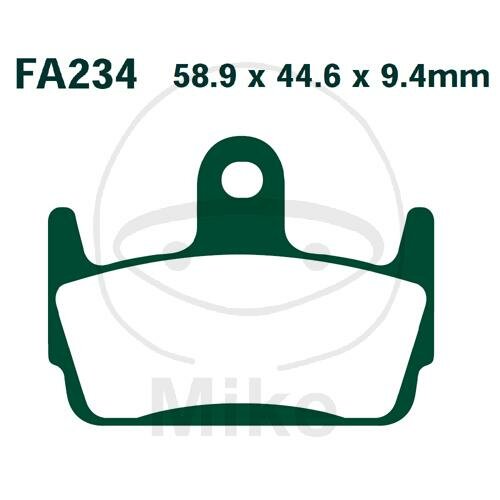 Set di pastiglie freno EBC Scooter organiche SFA234