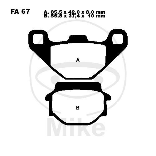 EBC SFA HH Scooter Sintered Brake Pads SFA067HH