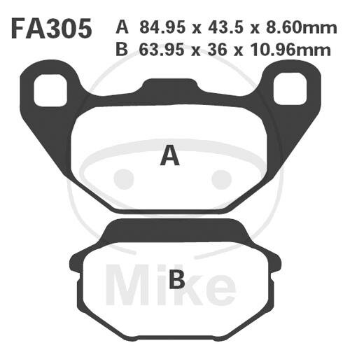 EBC SFA HH Plaquettes de frein frittées pour scooter SFA305HH