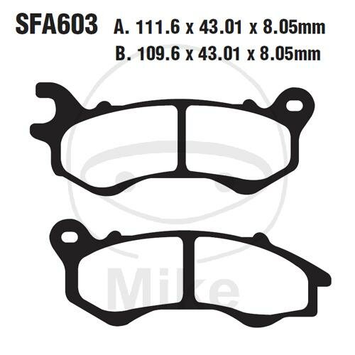 EBC Scooter Bremsklotz Satz organisch SFA603