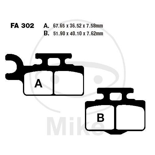 Pastiglie freno EBC standard FA302TT