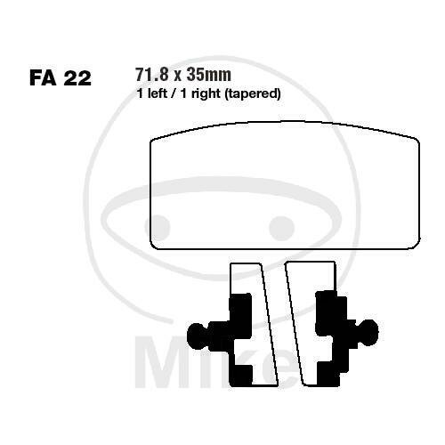 EBC brake pads standard FA022