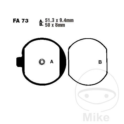 Jeu de plaquettes de frein avant pour Kawasaki Z 250 400 440 500 650 1000