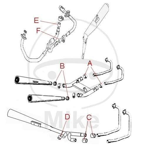 Sigillo di connessione C per Suzuki VS 1400 GLP Intruder # 1991-1996