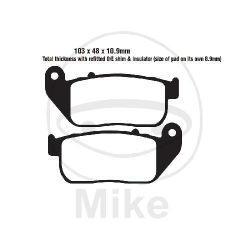 EBC Standard Semi Sintered Metal Brake Pads (V Series) FA381V