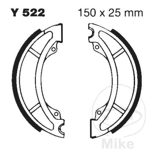 Mâchoires de frein sans ressort pour Yamaha SR 250 80-94